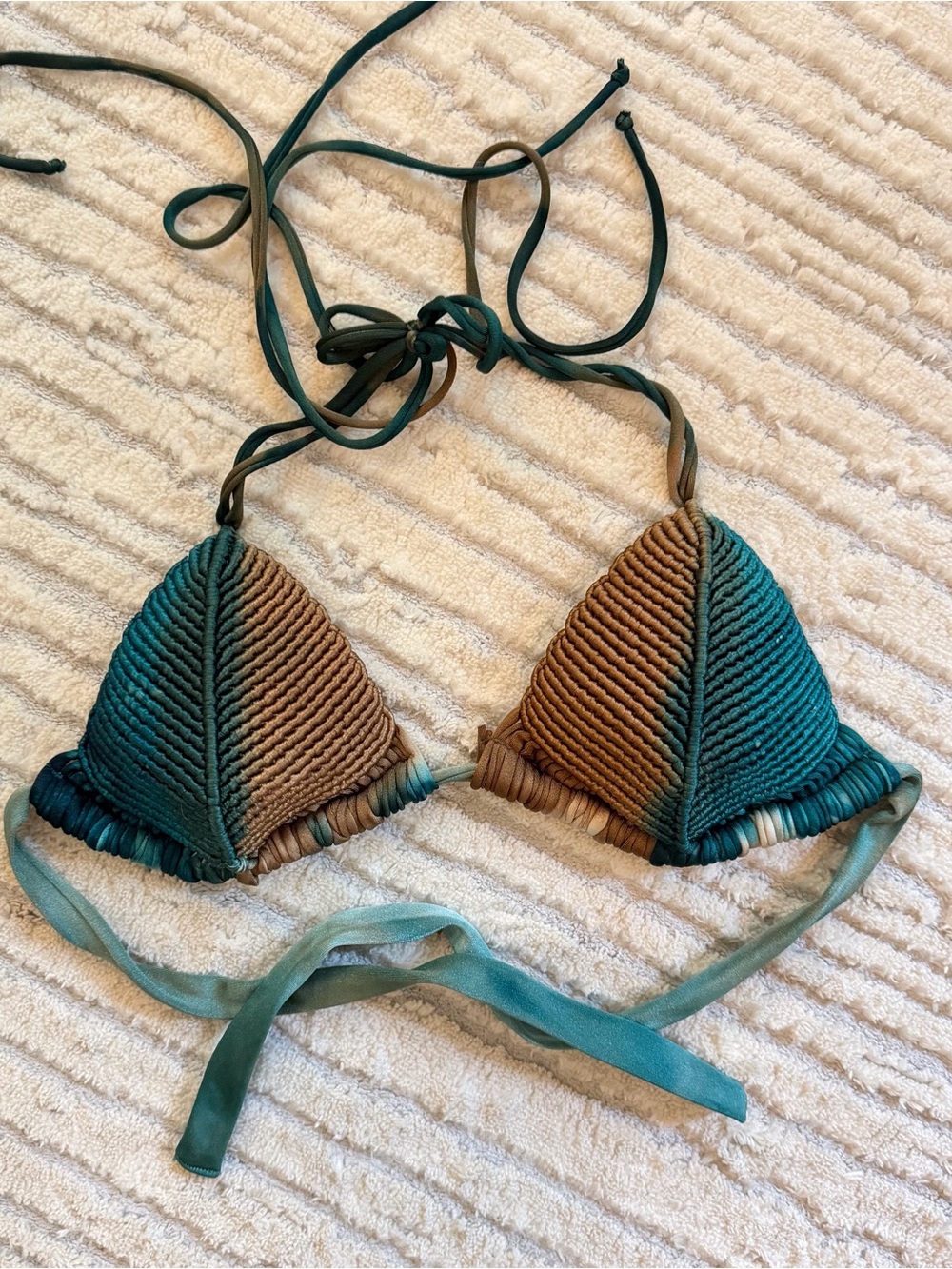 Vintage Y2K Cult Beach x Cia.Marítima Handwoven Macramé Bikini Top